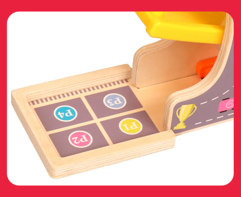 Wooden Car Ramp Multi-Level Racer Kids Toy Set - Image 5