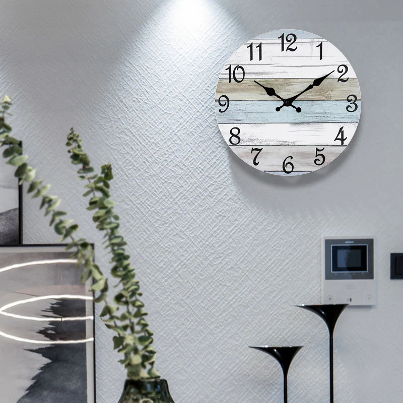 Wooden Rustic Retro Style Home Decor Wall Clock - Image 4
