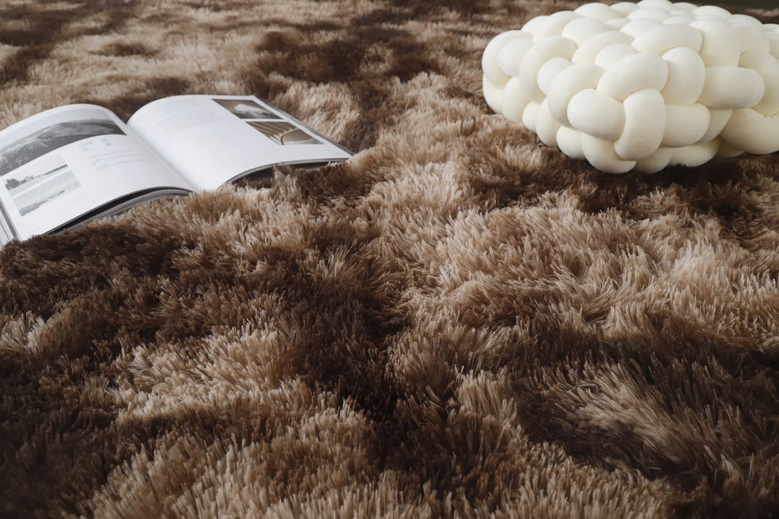 XL Comfortable Shag Rug (300 x 200, Coffee) - Image 6