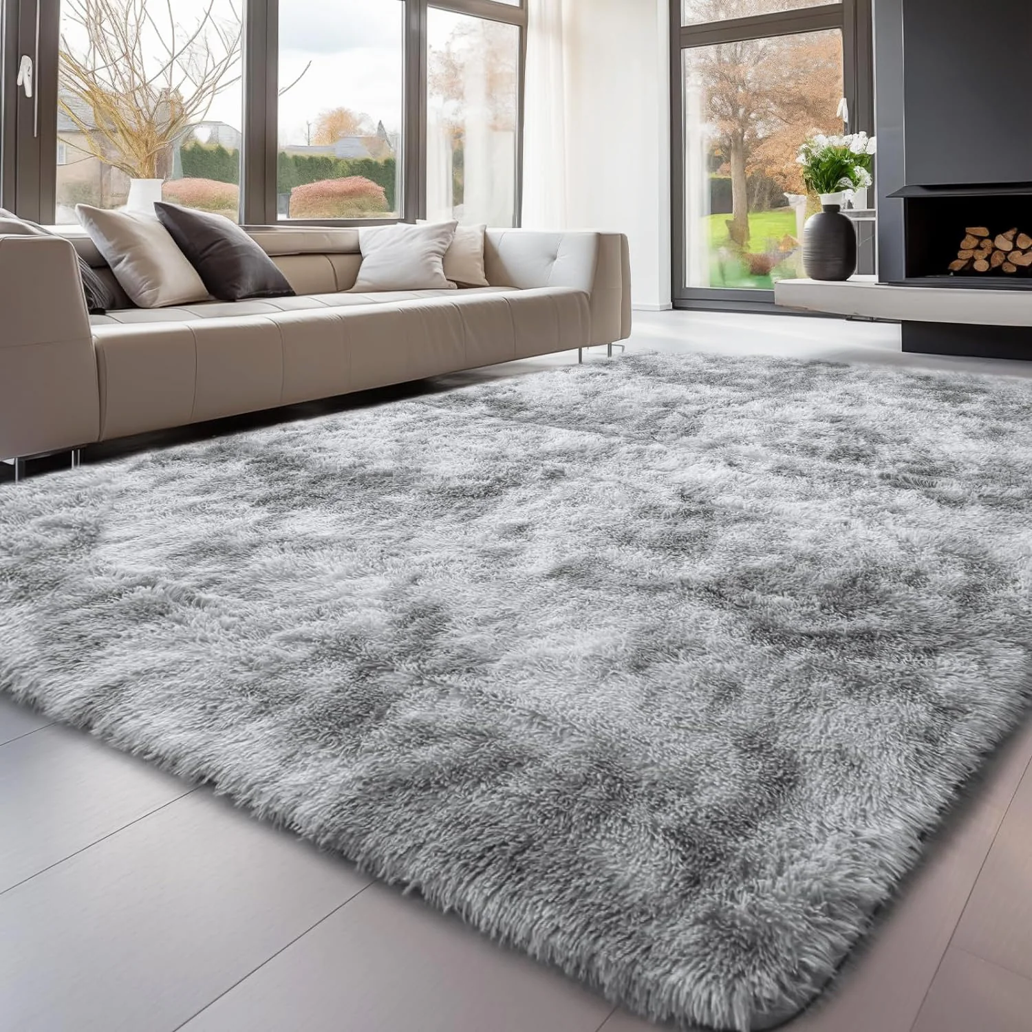 XL Comfortable Shag Rug (300 x 200, Platinum) - Image 22