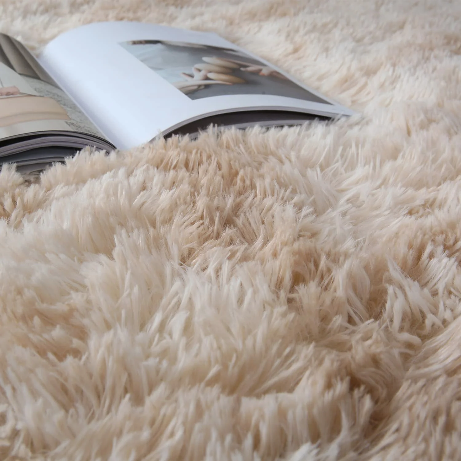 XL Comfortable Shag Rug (300 x 200, Tan) - Image 14