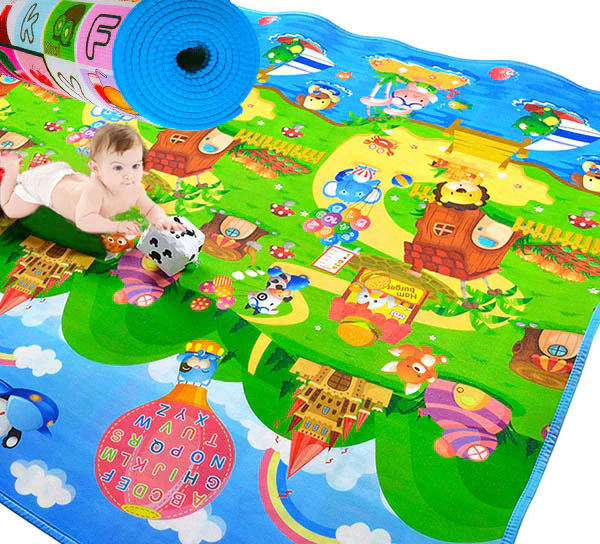 XL Double Sided 2m Extra Thick Baby Kids Play Mat - Image 10