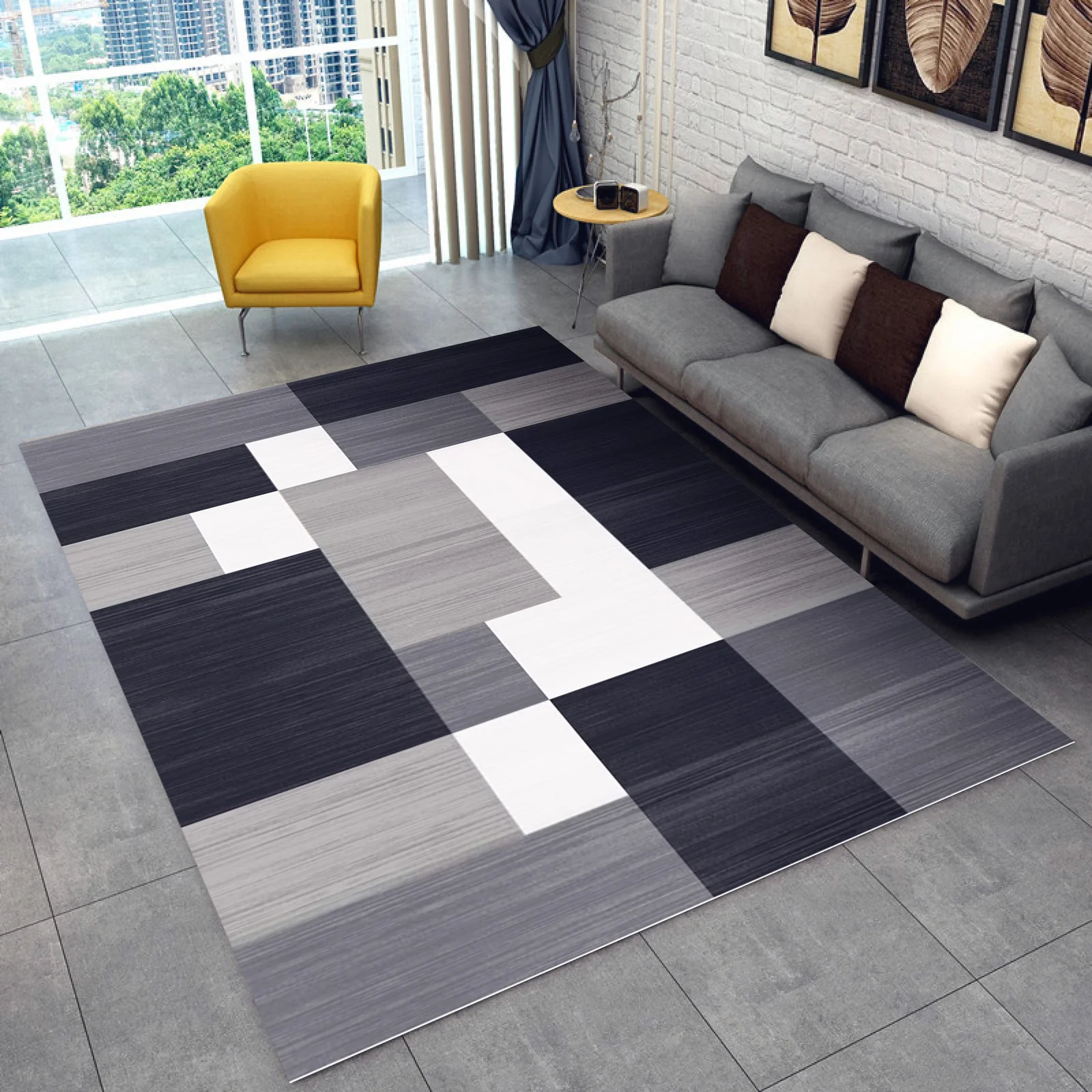 XL Extra Large Check Rug Carpet Mat (300 x 200) - Image 5