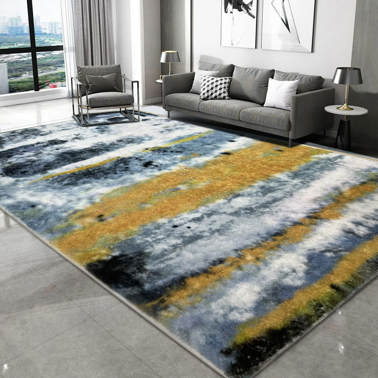 XL Extra Large Lush Plush Coastal Carpet Rug (300 x 200) - Image 13