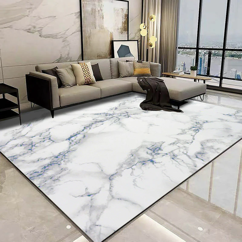 XL Extra Large Lush Plush Marble Rug Carpet Mat (300 x 200) - Image 15