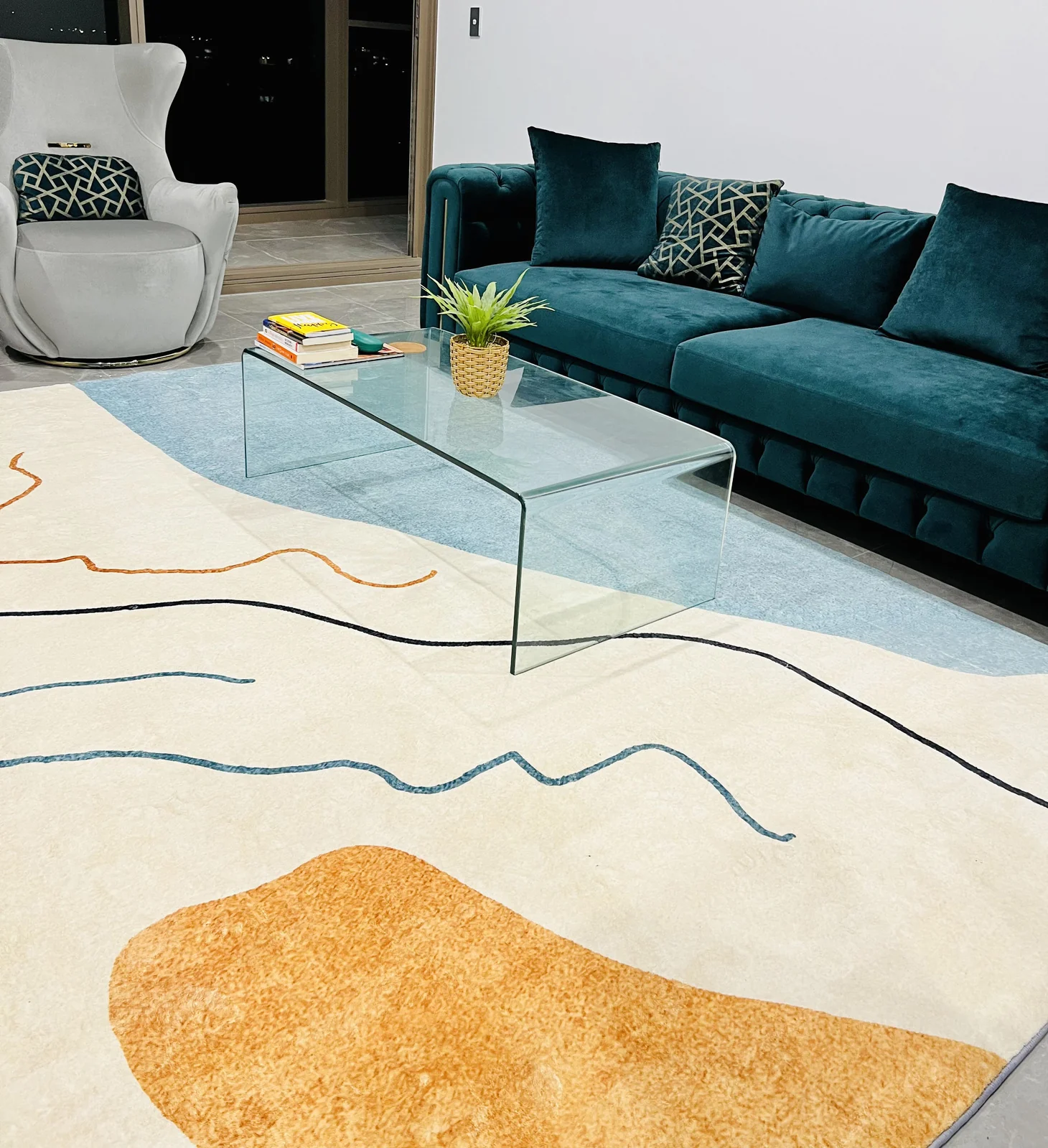 XL Extra Large Lush Plush Miami Designer Cotton Carpet Rug (300 x 200) - Image 10