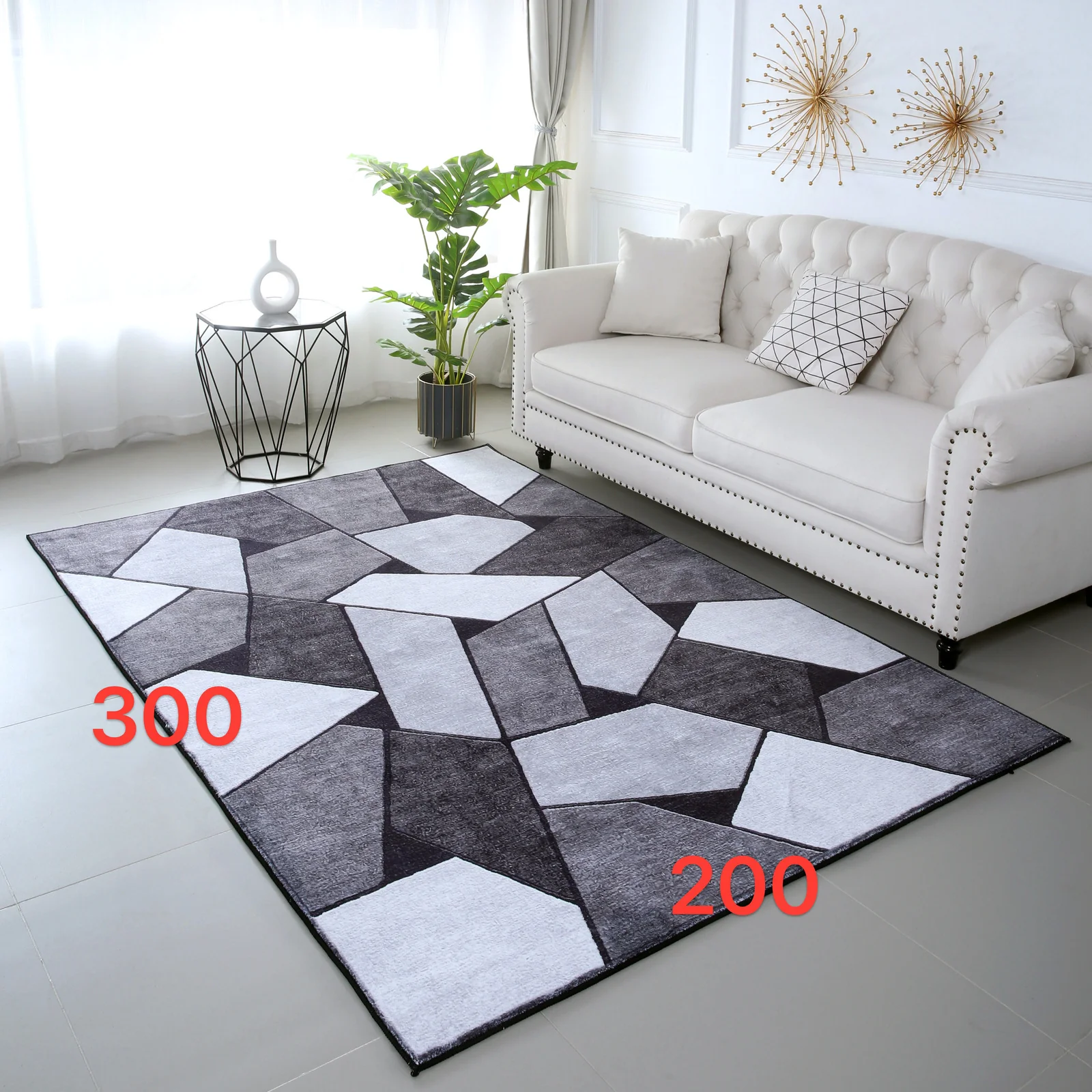 XL Extra Large Lush Plush Rock Rug Carpet Mat (300 x 200) - Image 9