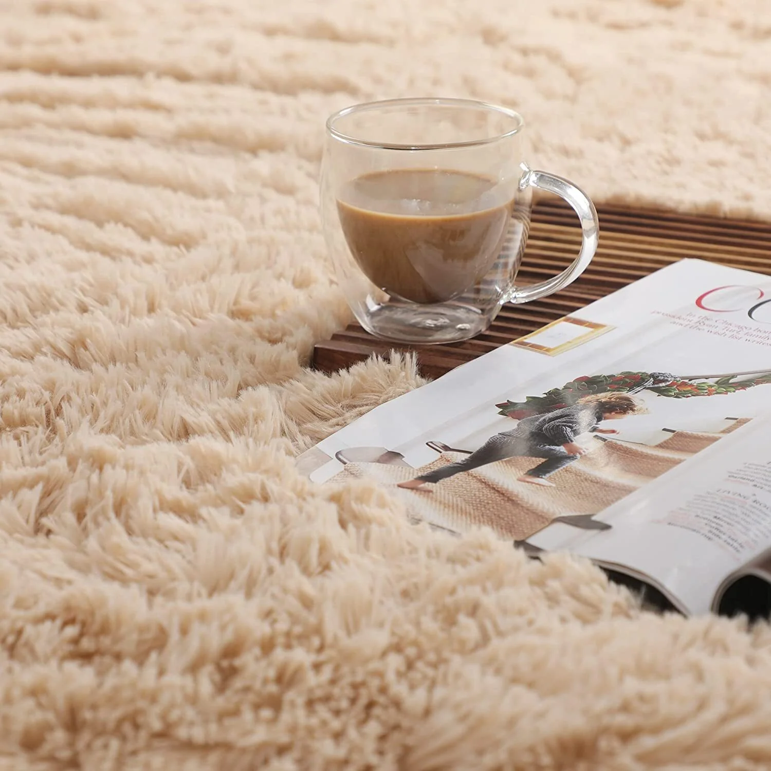 XL Extra Large Soft Shag Rug Carpet Mat (Beige, 300 x 200) - Image 16