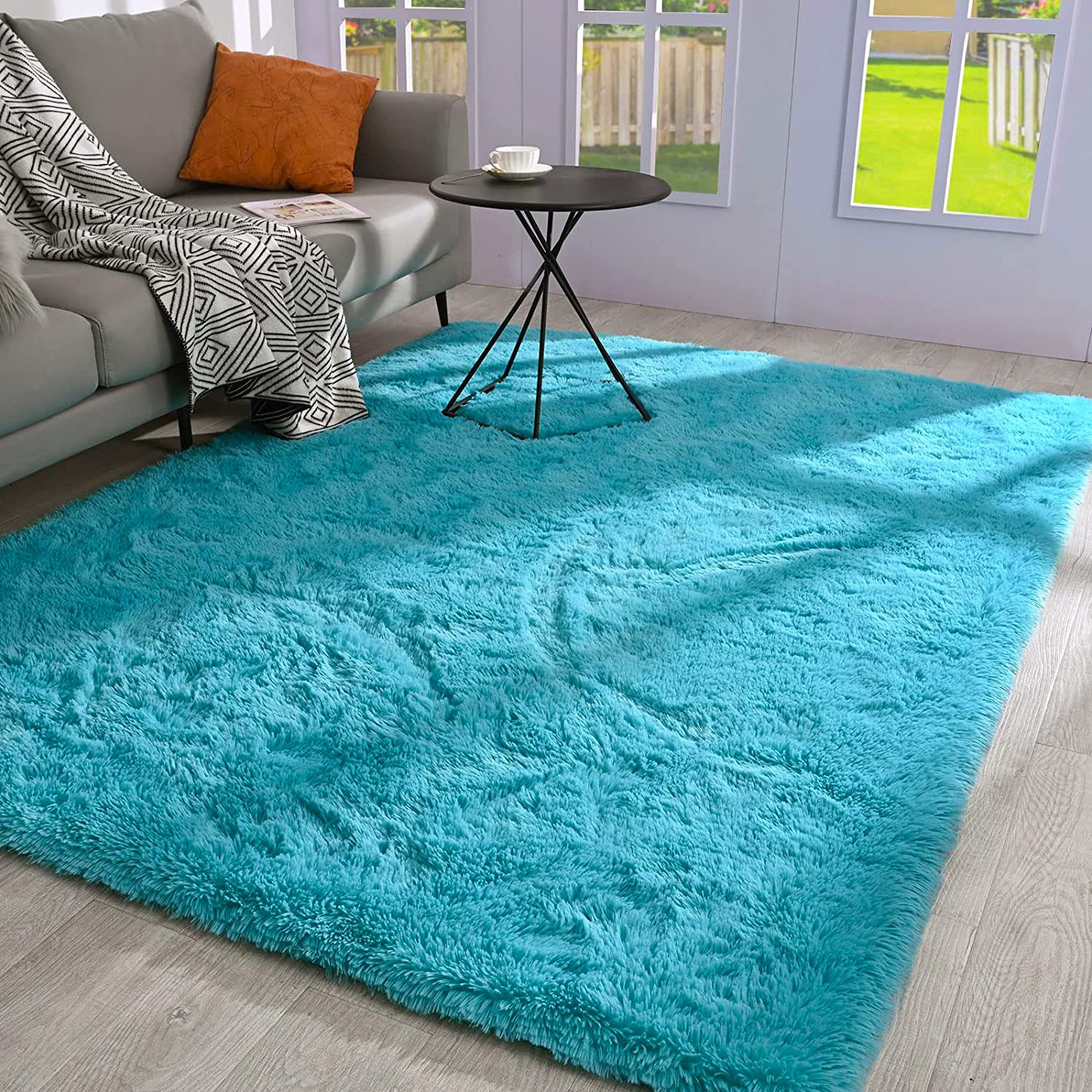 XL Extra Large Soft Shag Rug Carpet Mat (Blue, 300 x 200) - Image 13