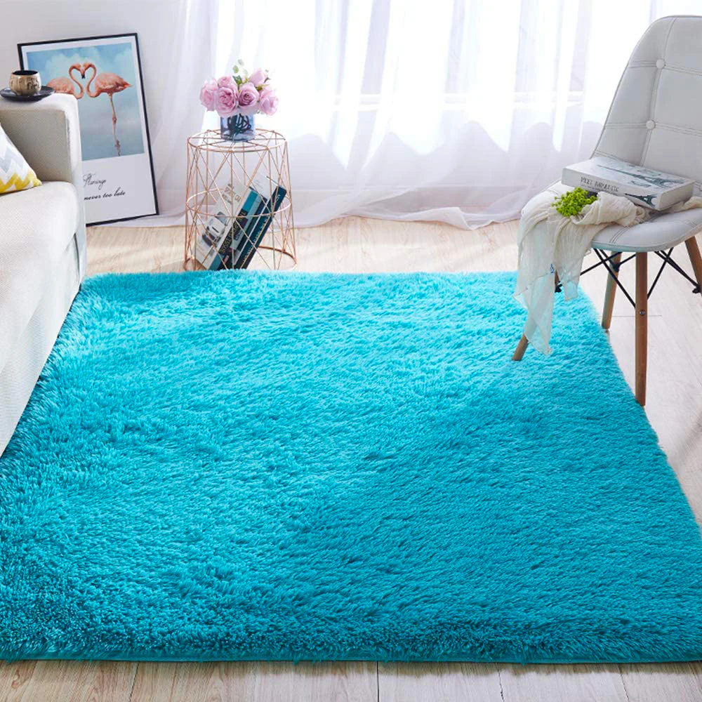 XL Extra Large Soft Shag Rug Carpet Mat (Blue, 300 x 200) - Image 24