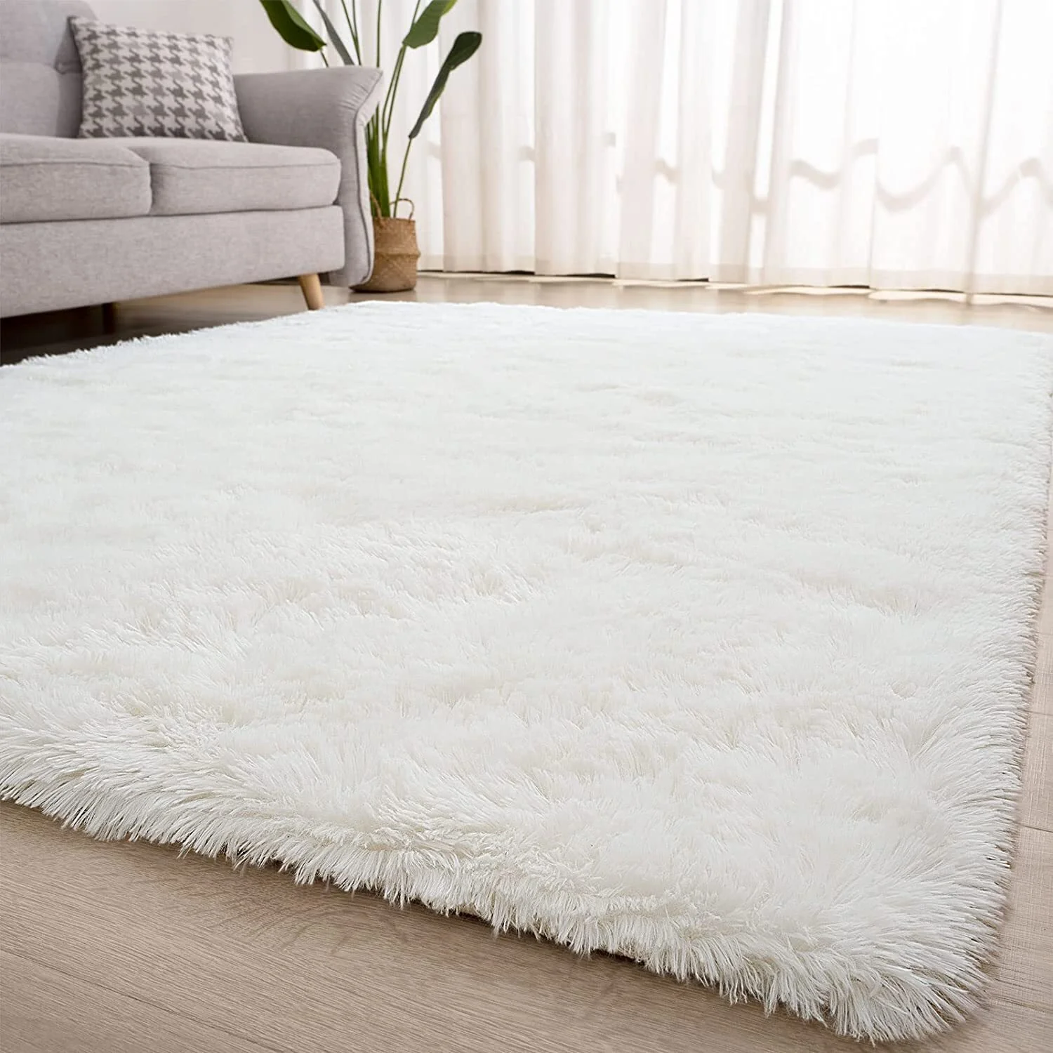 XL Extra Large Soft Shag Rug Carpet Mat (Cream White, 300 x 200) - Image 13