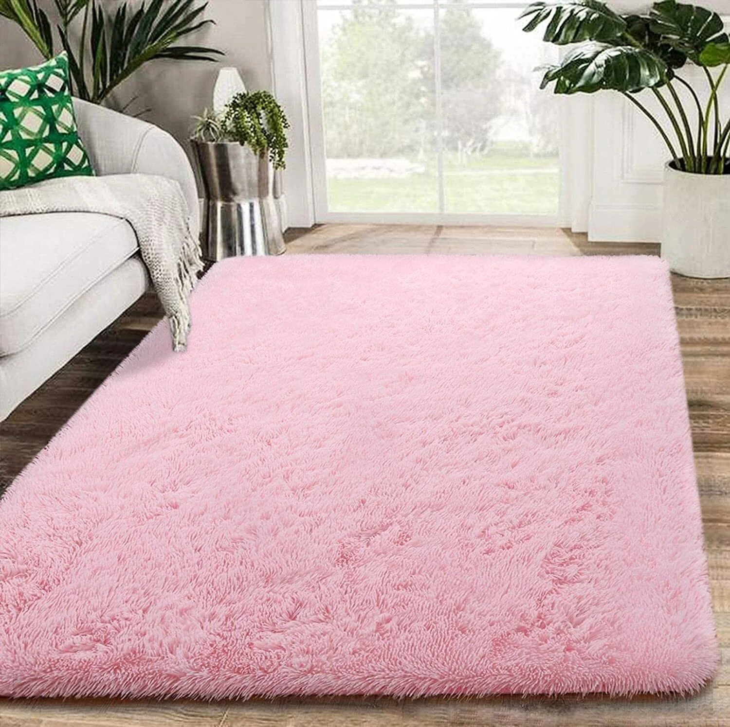 XL Extra Large Soft Shag Rug Carpet Mat (Pink, 300 x 200) - Image 10