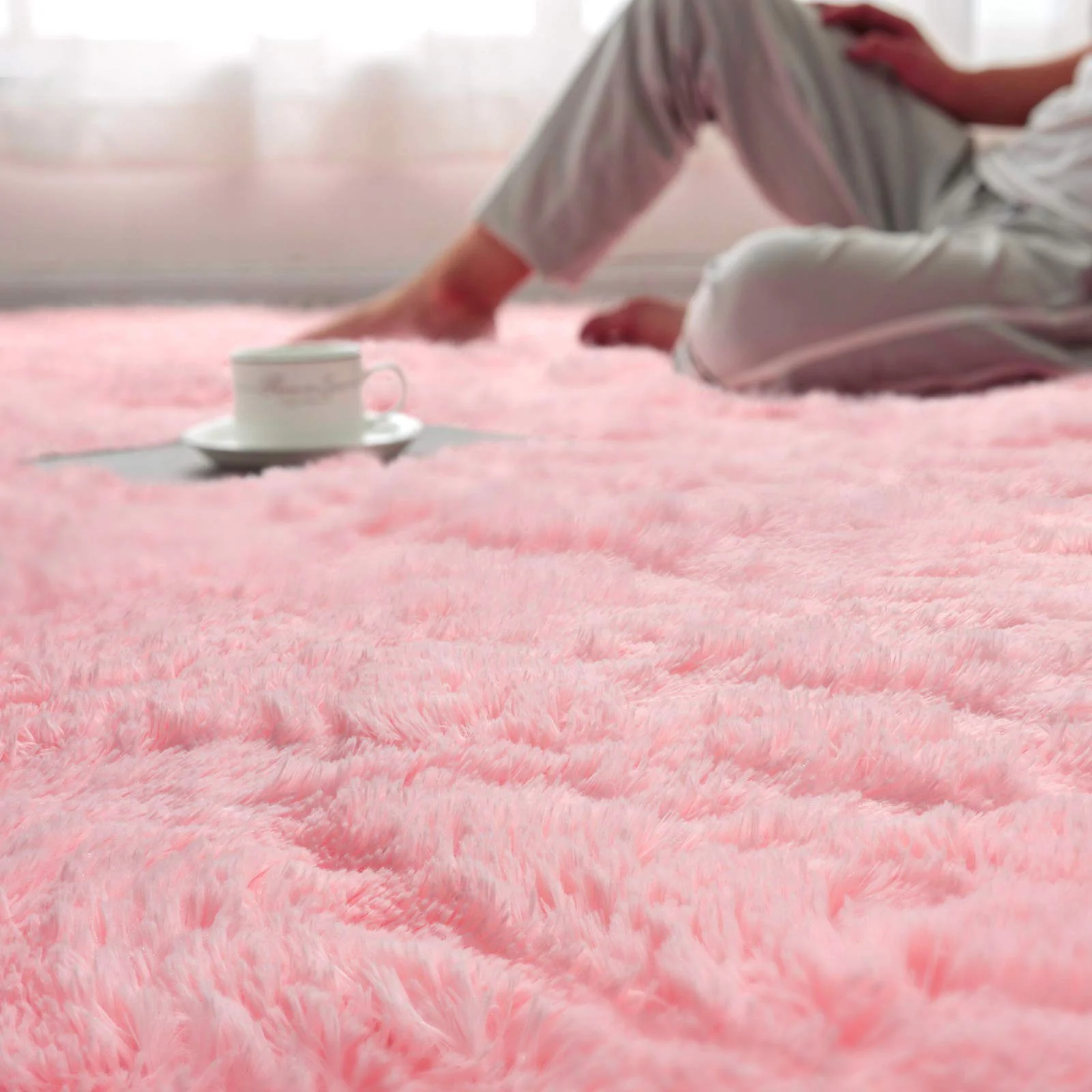 XL Extra Large Soft Shag Rug Carpet Mat (Pink, 300 x 200) - Image 22