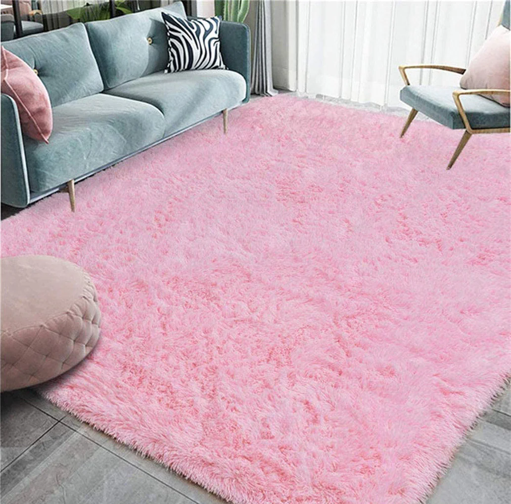 XL Extra Large Soft Shag Rug Carpet Mat (Pink, 300 x 200) - Image 4