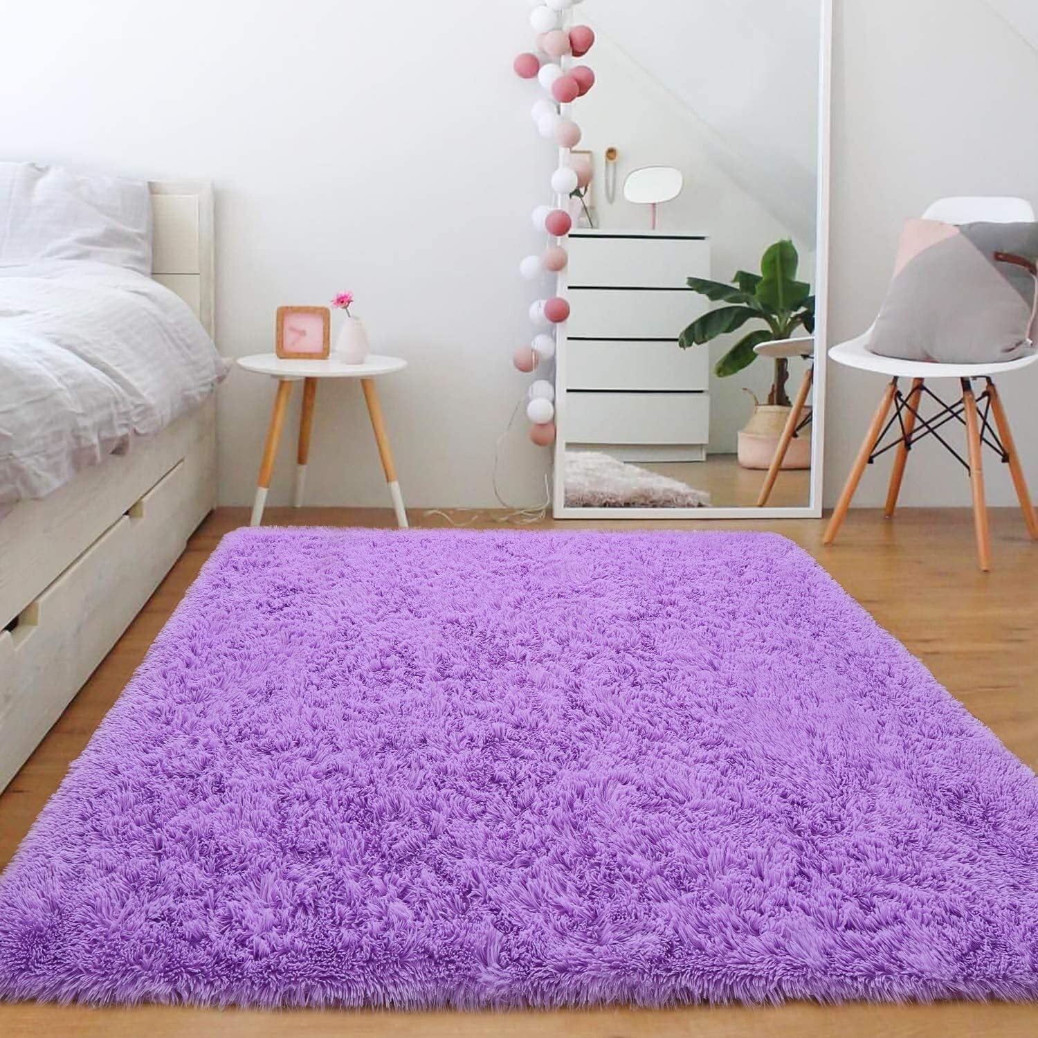 XL Extra Large Soft Shag Rug Carpet Mat (Purple, 300 x 200) - Image 10
