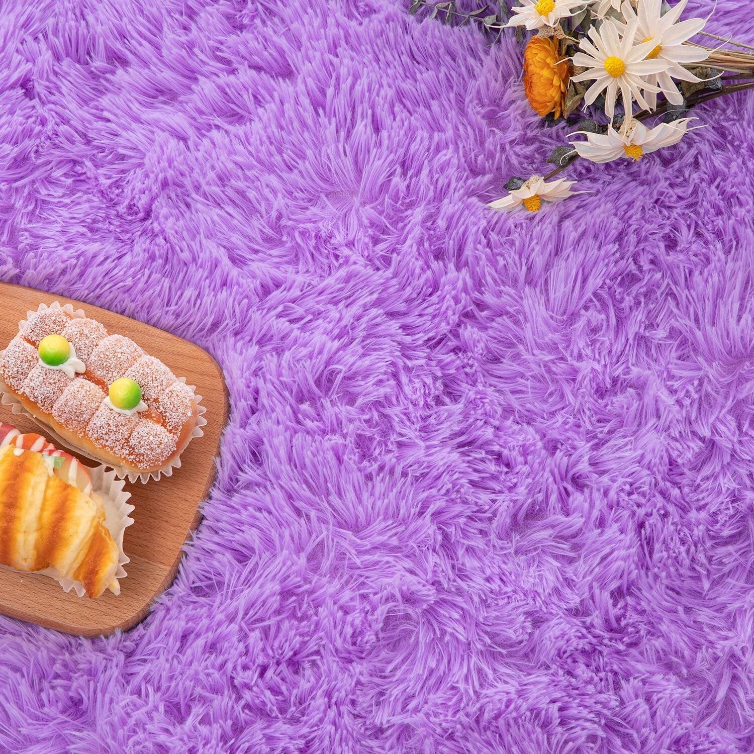 XL Extra Large Soft Shag Rug Carpet Mat (Purple, 300 x 200) - Image 8