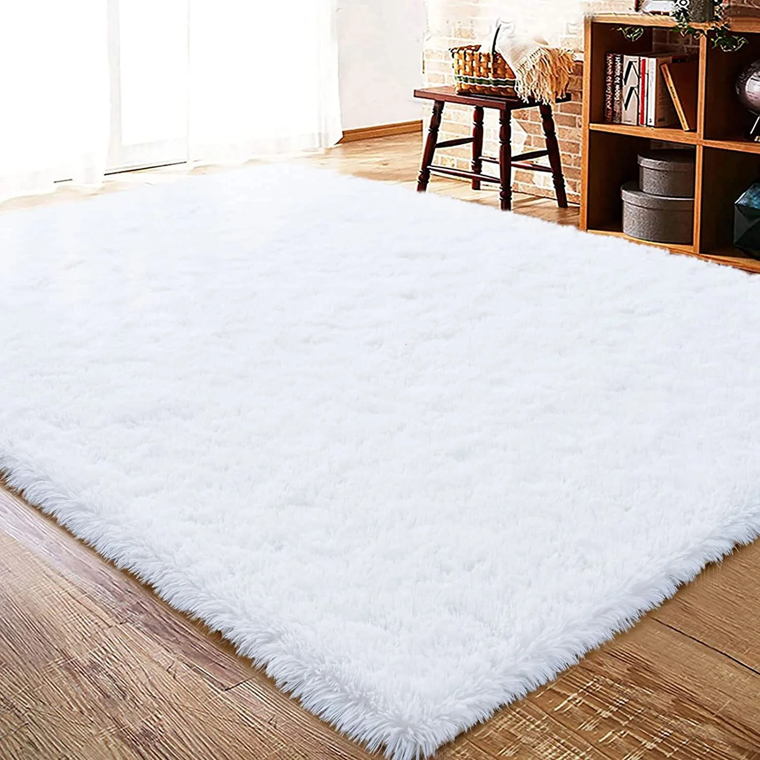 XL Extra Large Soft Shag Rug Carpet Mat (White, 300 x 200) - Image 20