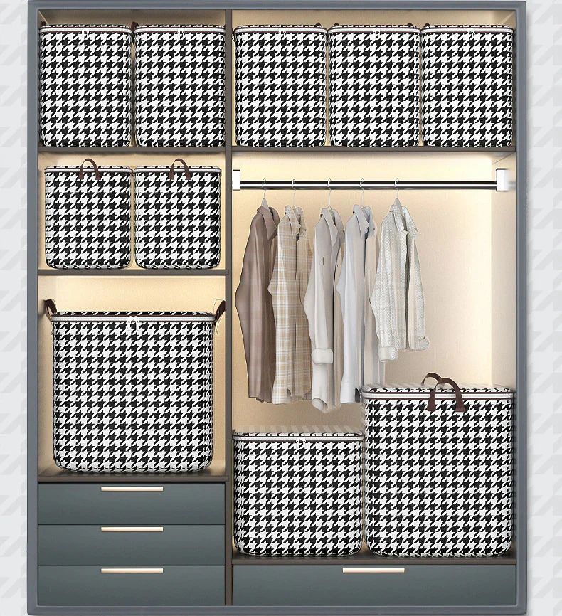 XL Huge 100L Zipped Storage Bag Portable Large Capacity Wardrobe Organizer Box - Image 11