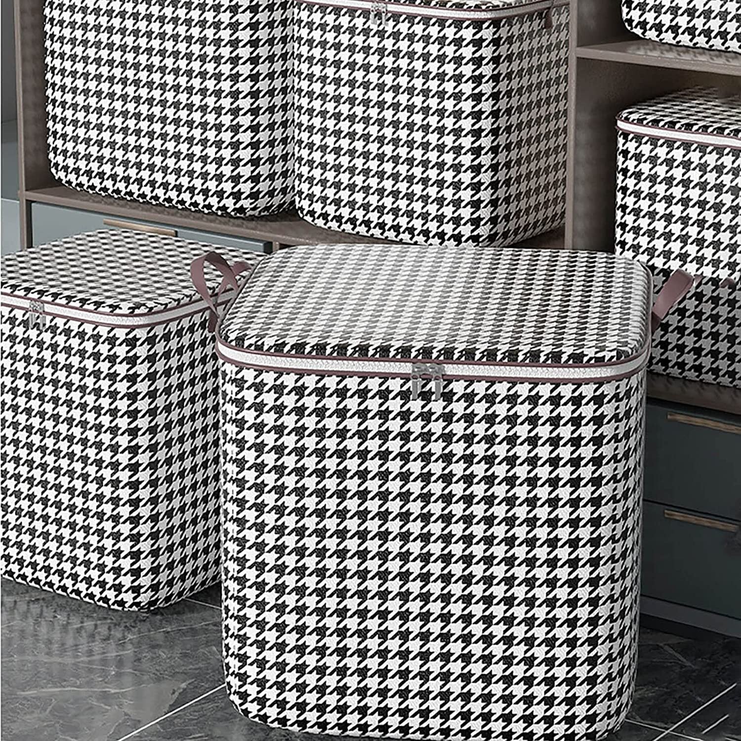 XL Huge 100L Zipped Storage Bag Portable Large Capacity Wardrobe Organizer Box - Image 12