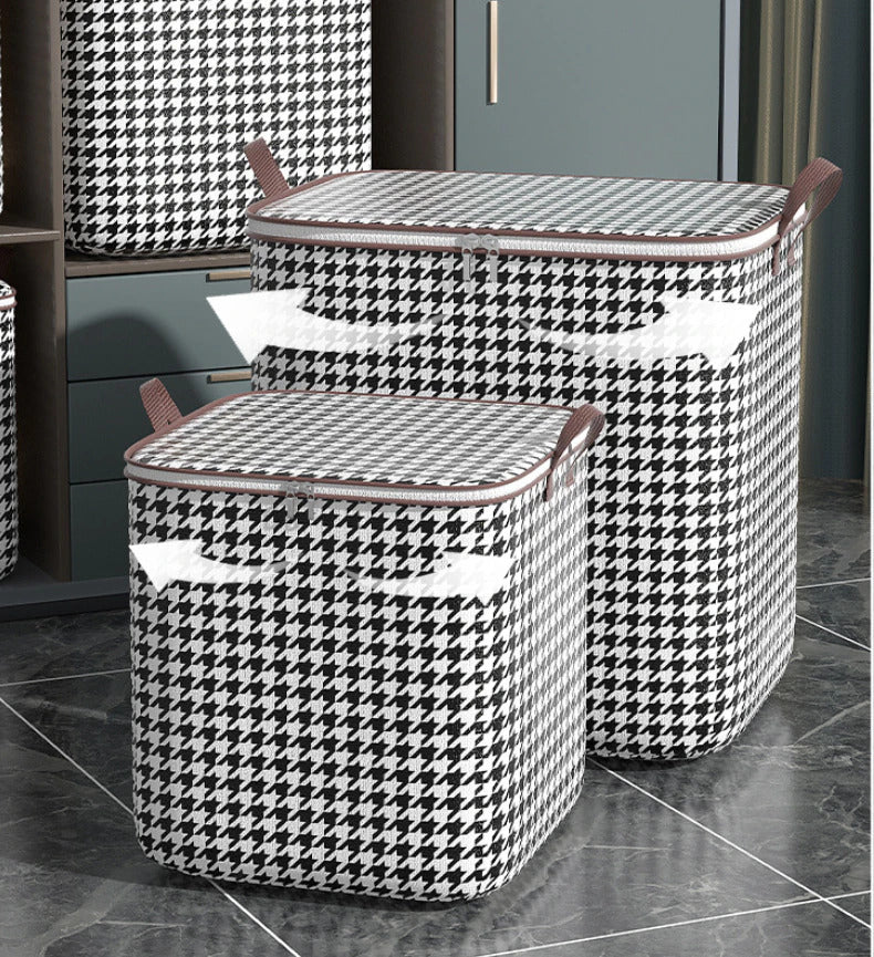 XL Huge 100L Zipped Storage Bag Portable Large Capacity Wardrobe Organizer Box - Image 6