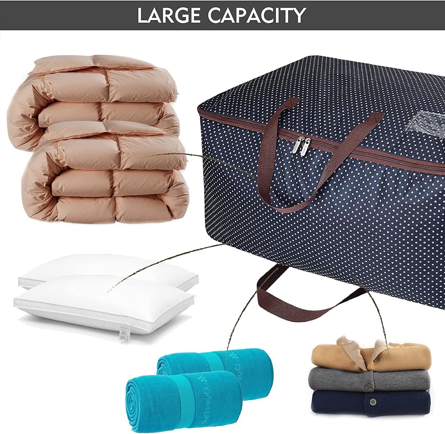 XL Huge 100L Zipped Storage Luggage Bag - Image 3