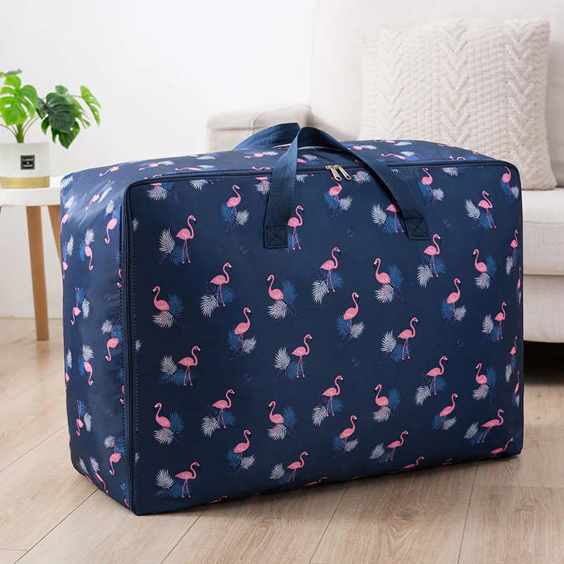 XL Jumbo 100L Flamingo Zipped Storage Luggage Bag - Image 7