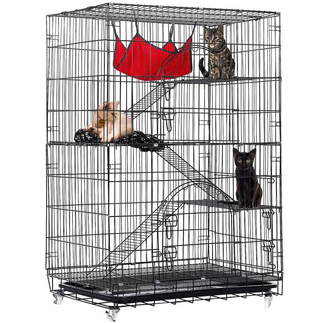 XL Large 4 Tier Pet Cat Bird Cage Playpen - Image 10