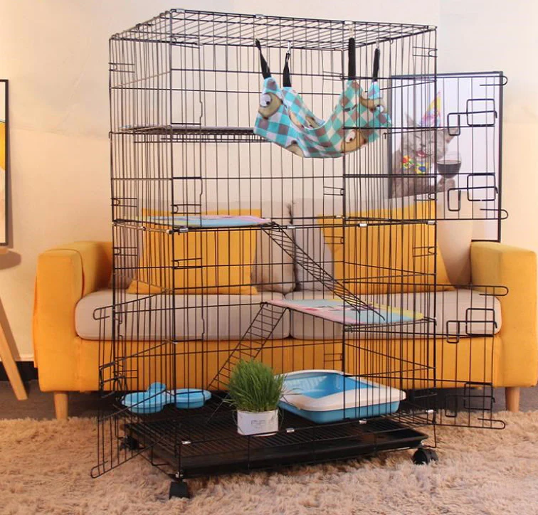 XL Large 4 Tier Pet Cat Bird Cage Playpen - Image 7