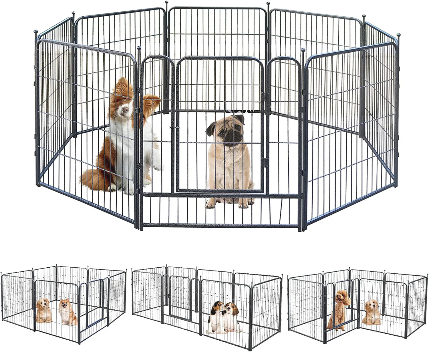XL Premium Heavy Duty Metal Pet Dog Exercise Playpen Enclosure Fence Cage (100x120 x 6) - Image 18