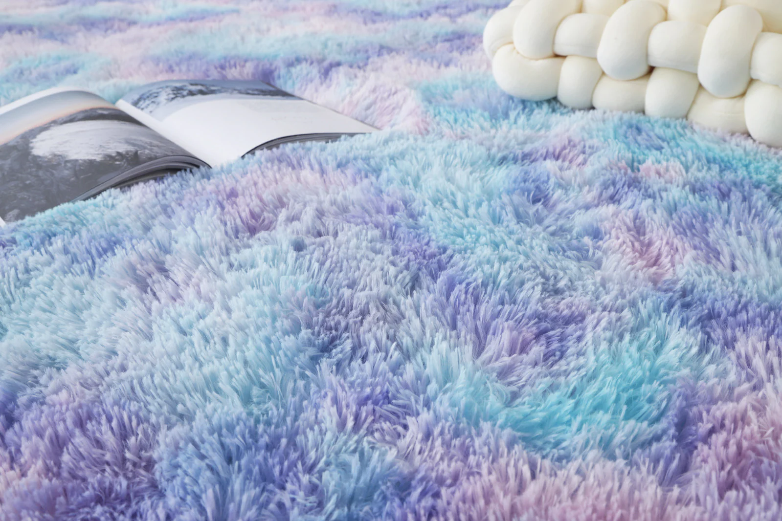 XL Purple Rainbow Dream Comfortable Shag Rug (300 x 200) - Image 11