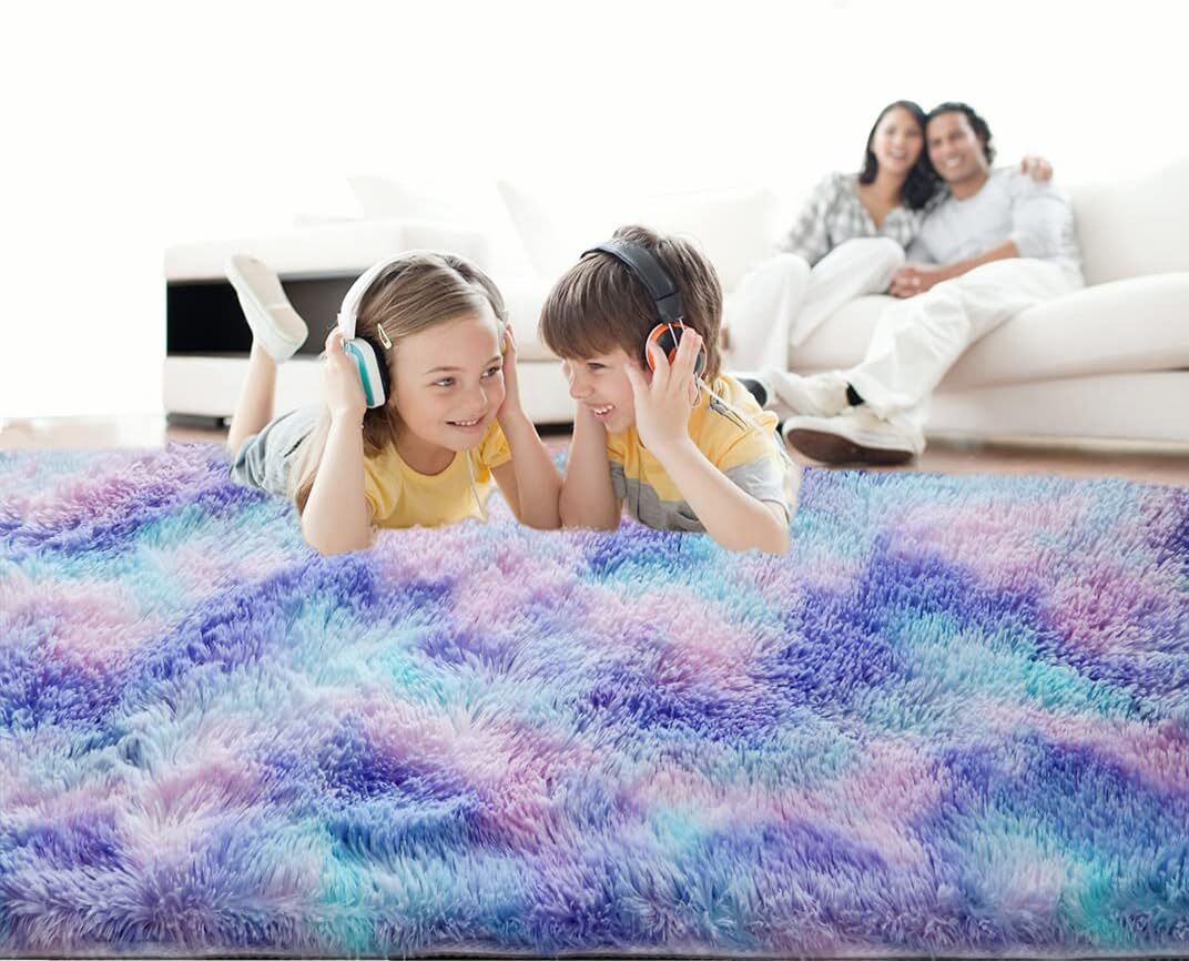 XL Purple Rainbow Dream Comfortable Shag Rug (300 x 200) - Image 15