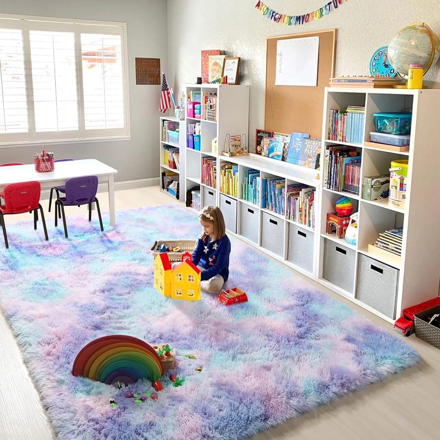 XL Purple Rainbow Dream Comfortable Shag Rug (300 x 200) - Image 2