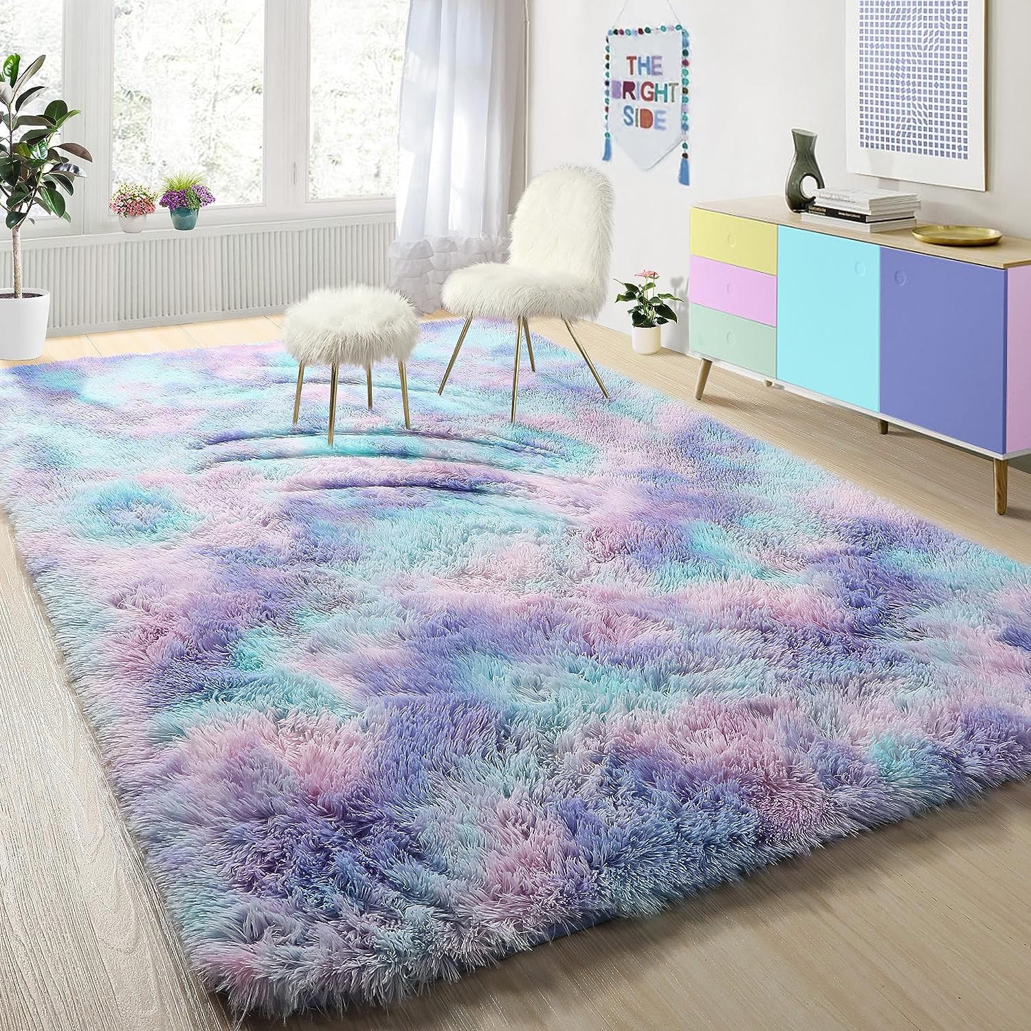 XL Purple Rainbow Dream Comfortable Shag Rug (300 x 200) - Image 20