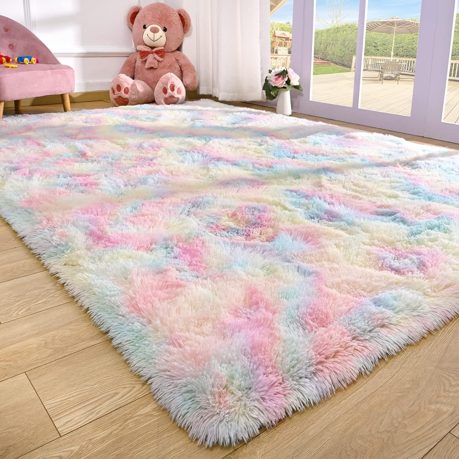 XL Rainbow Dream Comfortable Shag Rug (300 x 200) - Image 9